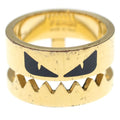 Fendi Anello Occhi Bugs Metallo Ochi Ring Gold