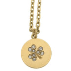 Dior Rhinestone Pavecro Round Necklace Gold — view 3