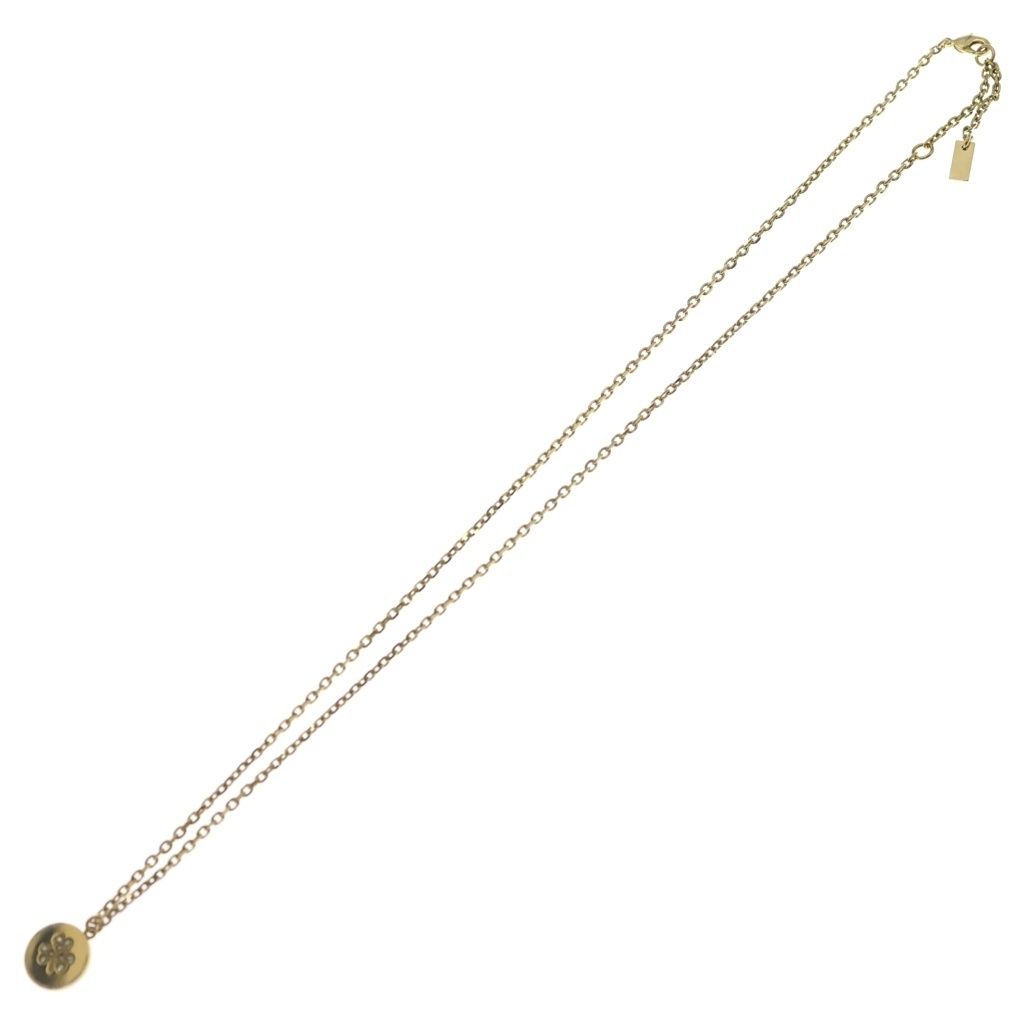 Dior Rhinestone Pavecro Round Necklace Gold — view 2