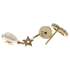 Dior CD Rhinestone Star Earrings Gold — view 5