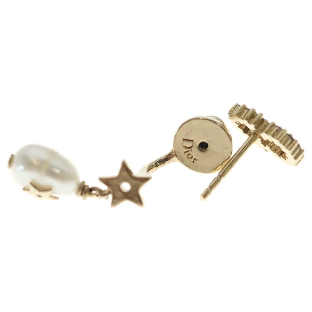 Dior CD Rhinestone Star Earrings Gold — view 5