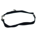 Dior CD Star Rhinestone Velvet Bracelet Black Silver — view 3