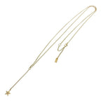 Dior Rhinestone Star Motif Necklace Gold — view 2