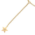 Dior Rhinestone Star Motif Necklace Gold