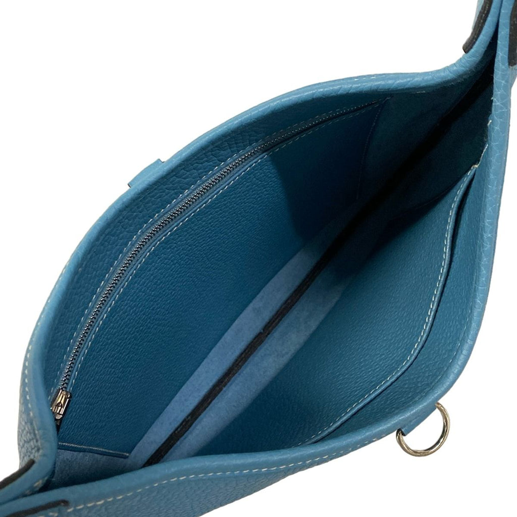 Hermes Shoulder Bag Trim 31 Blue Jean — view 7