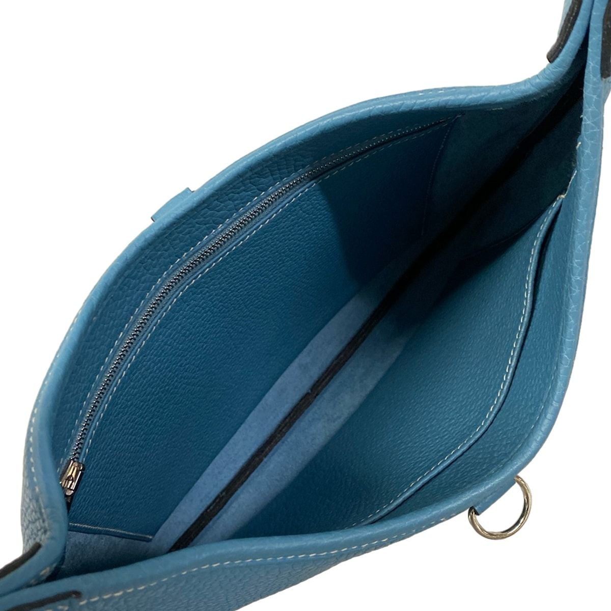 Hermes Shoulder Bag Trim 31 Blue Jean — view 7