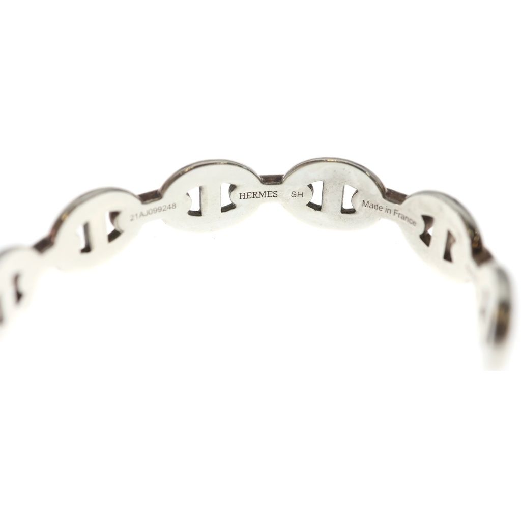 Hermes Chaine D'ancre Bangle Bracelet Silver — view 5