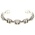 Hermes Chaine D'ancre Bangle Bracelet Silver