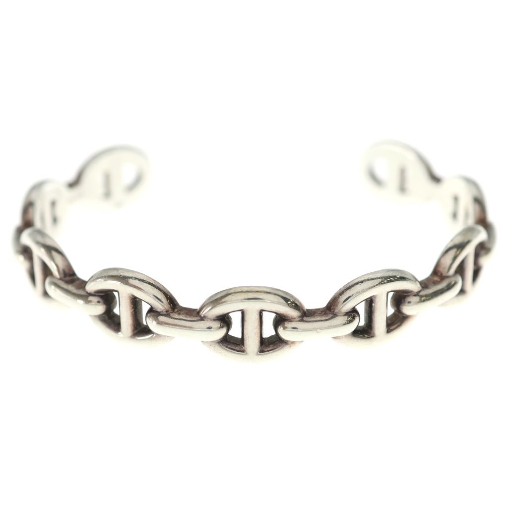 Hermes Chaine D'ancre Bangle Bracelet Silver
