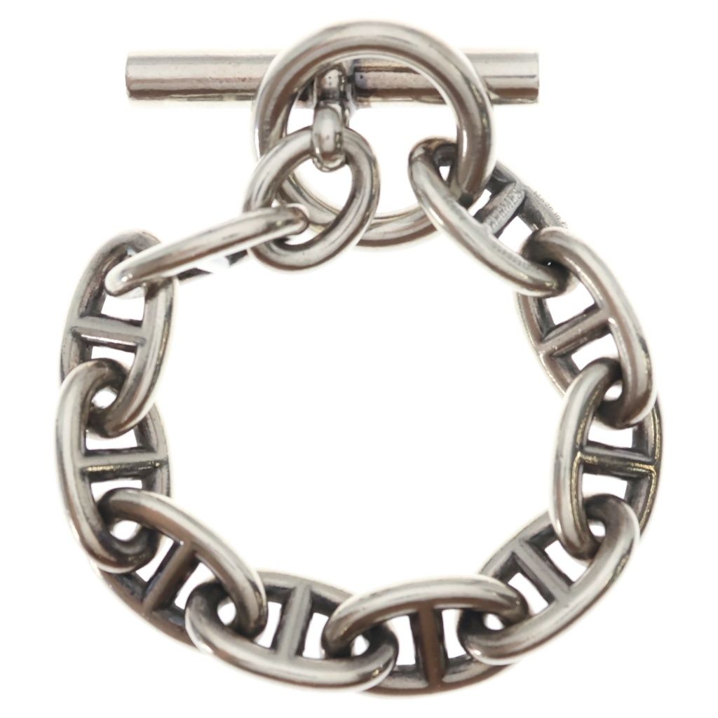 Hermes Chaine D'ancre TGM Chain Bracelet Silver — view 2
