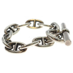 Hermes Chaine D'ancre TGM Chain Bracelet Silver — view 3