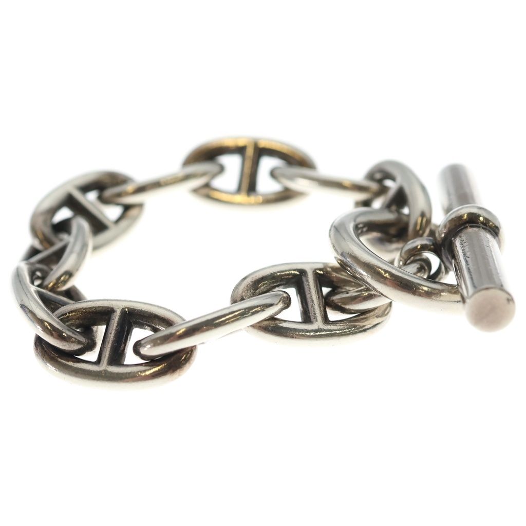 Hermes Chaine D'ancre TGM Chain Bracelet Silver — view 3