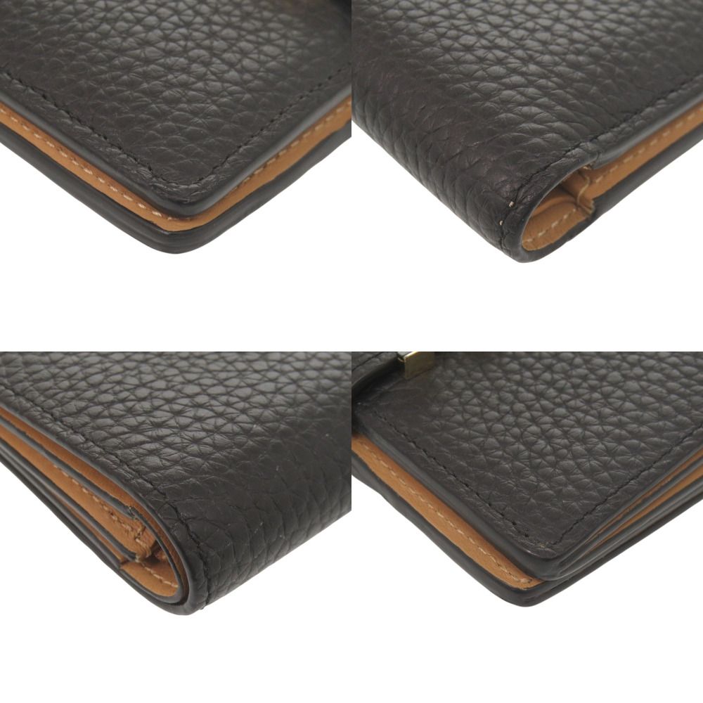 Louis Vuitton LV Vertical Wallet Compact Taurillon Leather Black Bifold — view 3