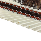 Hermes Scarf Carre Plisee Ivory Dark Brown Multi Cuirs du Desert — view 8