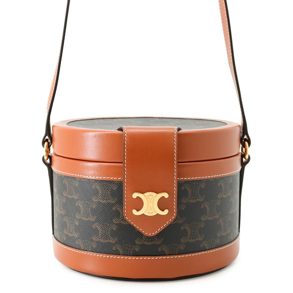 Celine Shoulder Bag Triomphe Tumble Leather