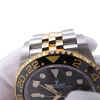 Rolex GMT Master 2 SS 18k Yellow Gold Roulette Watch Black Dial — view 4