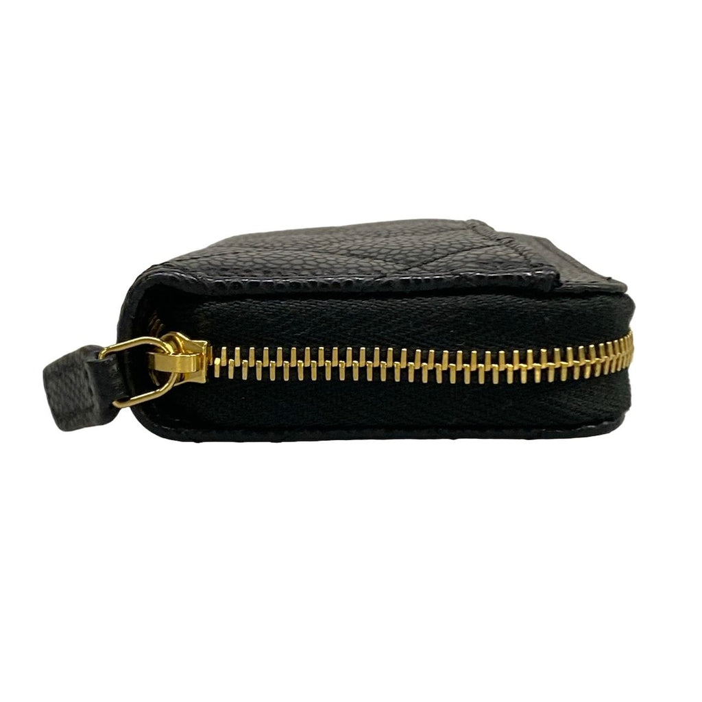 Chanel Coin Case Classic Zip Purse Quilted Black Zip Around Gold — view 8