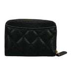 Chanel Coin Case Classic Zip Purse Quilted Black Zip Around Gold — view 2