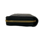 Chanel Coin Case Classic Zip Purse Quilted Black Zip Around Gold — view 7
