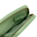 Chanel Coin Case Classic Zip Purse Quilted Light Green Gold — view 3