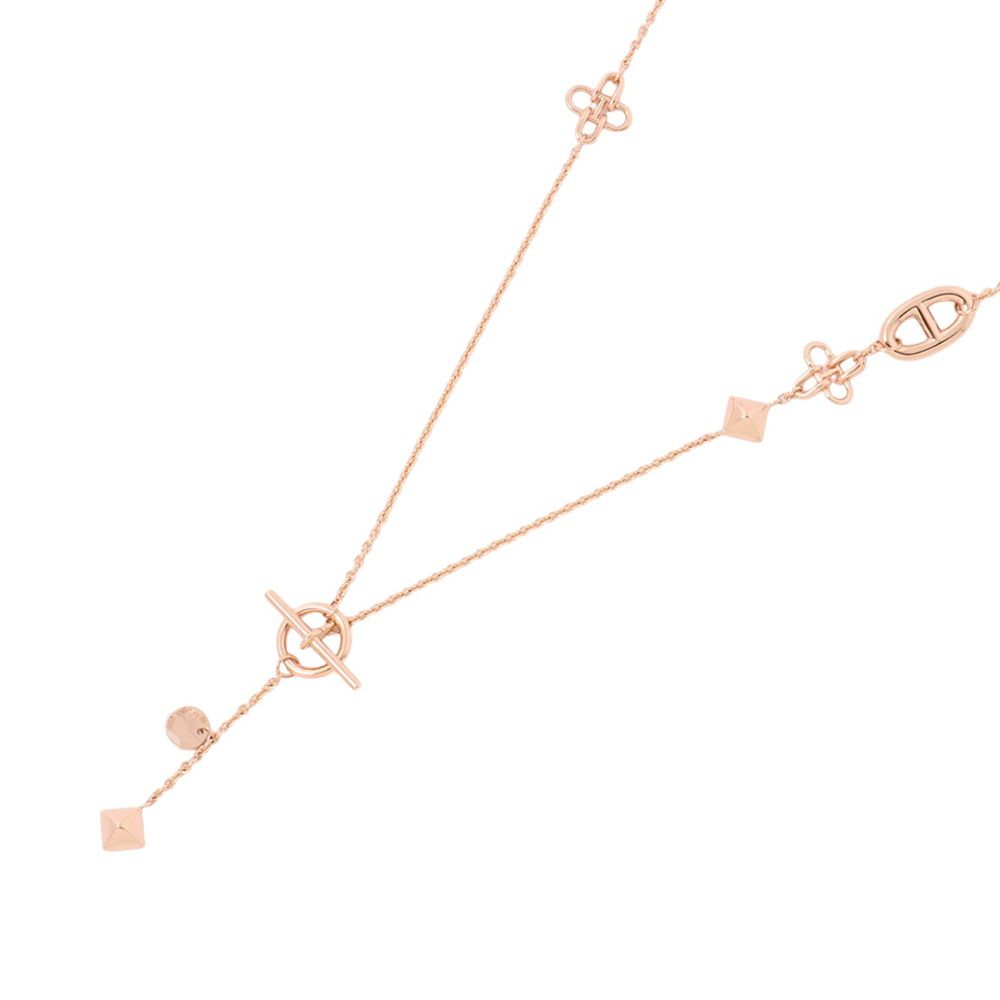 Hermes Necklace Ronde Multi LG 18k Pink Gold