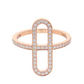Hermes Ring Chaine D'ancre PM Diamond Total 18k Pink Gold