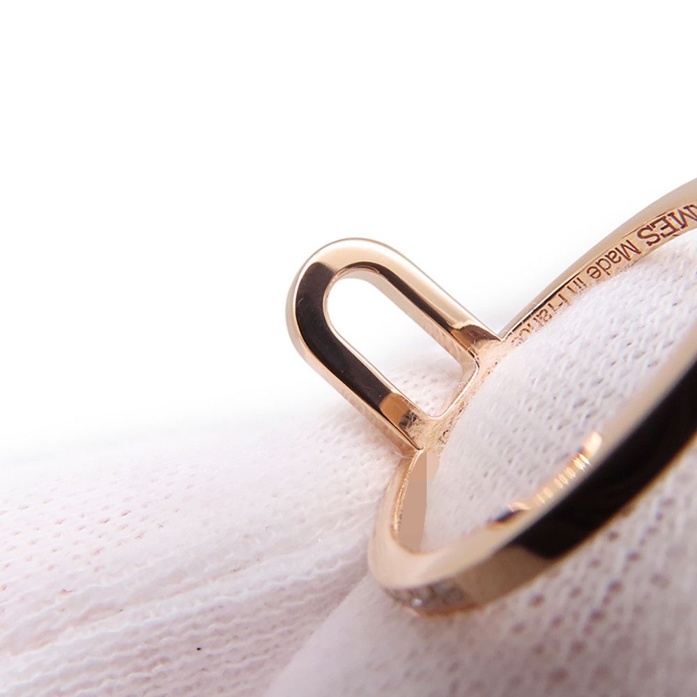 Hermes Ring Chaine D'ancre PM Diamond Total 18k Pink Gold — view 7
