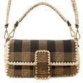 Fendi Handbag Mamma Bucket Raffia Canvas Bag Shoulder 2-Way