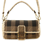 Fendi Handbag Mamma Bucket Raffia Canvas Bag Shoulder 2-Way