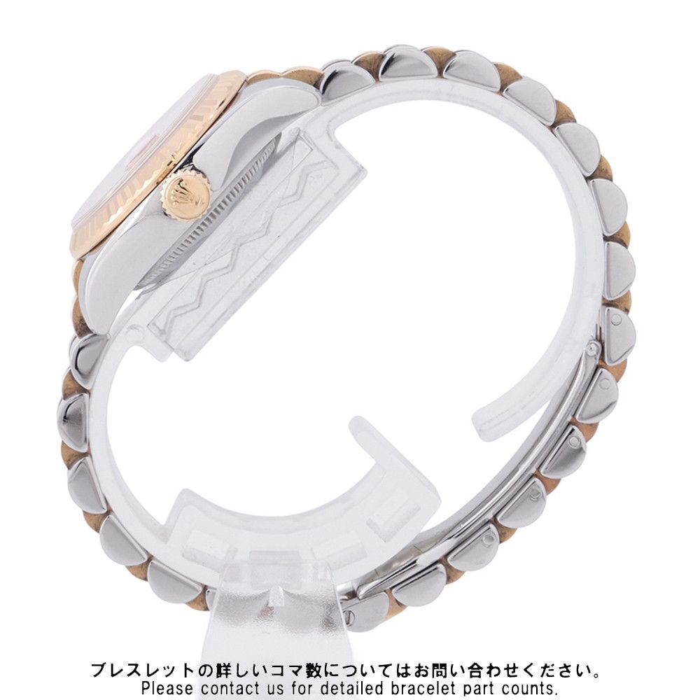 Rolex Datejust SS 18k Pink Gold Number Watch Violet Dial Diamond — view 3
