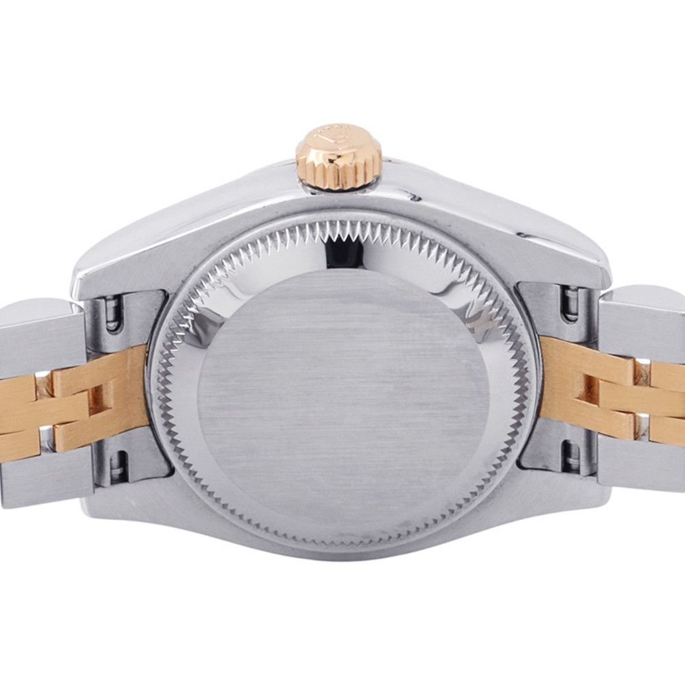 Rolex Datejust SS 18k Pink Gold Number Watch Violet Dial Diamond — view 2