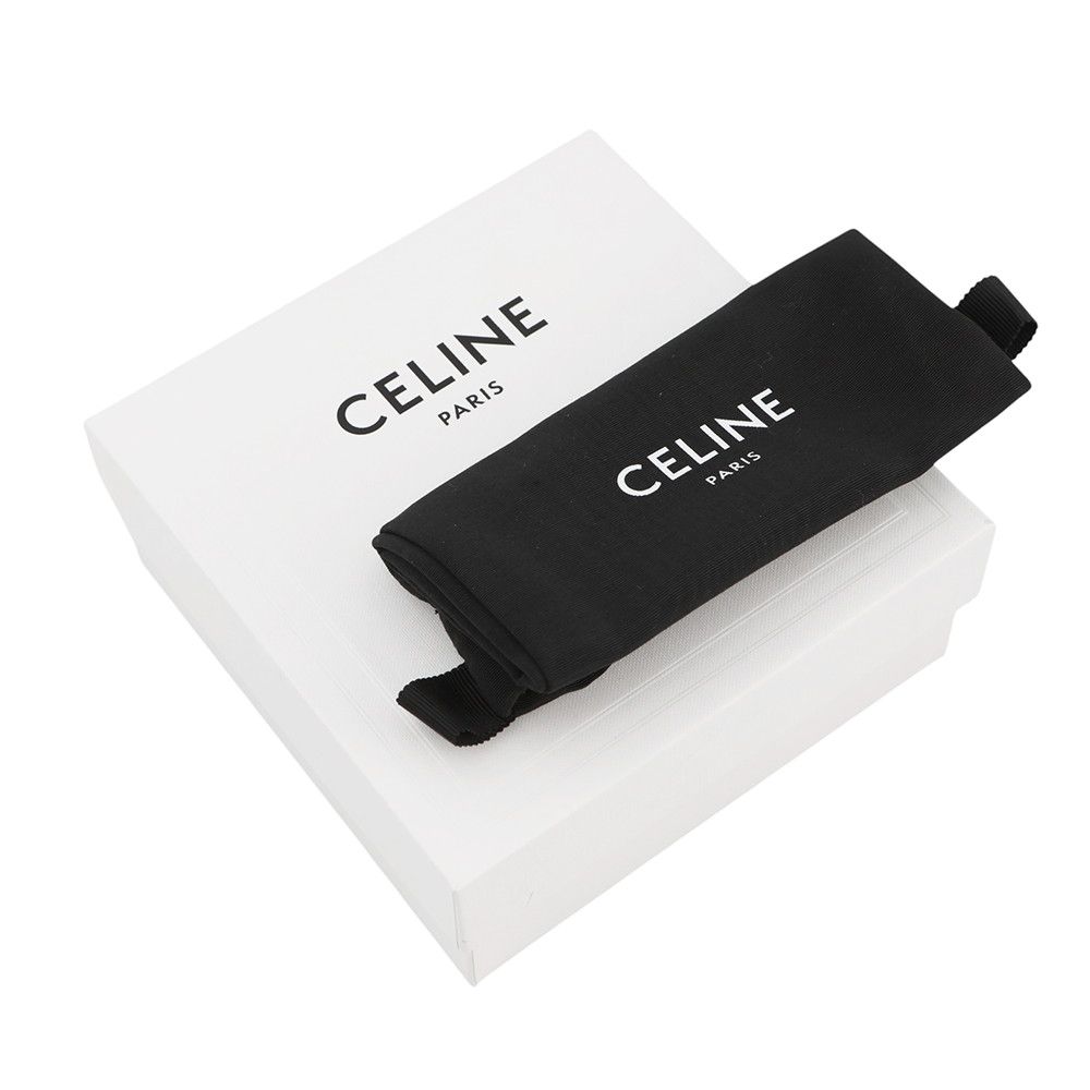 Celine Bag Charm Triomphe Pom Shearling Leather Key Holder — view 8