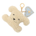 Celine Bag Charm Triomphe Pom Shearling Leather Key Holder