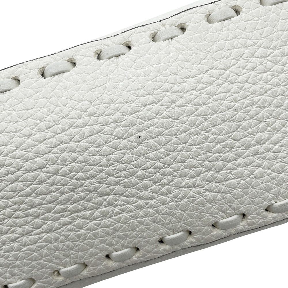 Fendi Handbag Selleria Bucket Calf Leather Bag Shoulder White — view 9