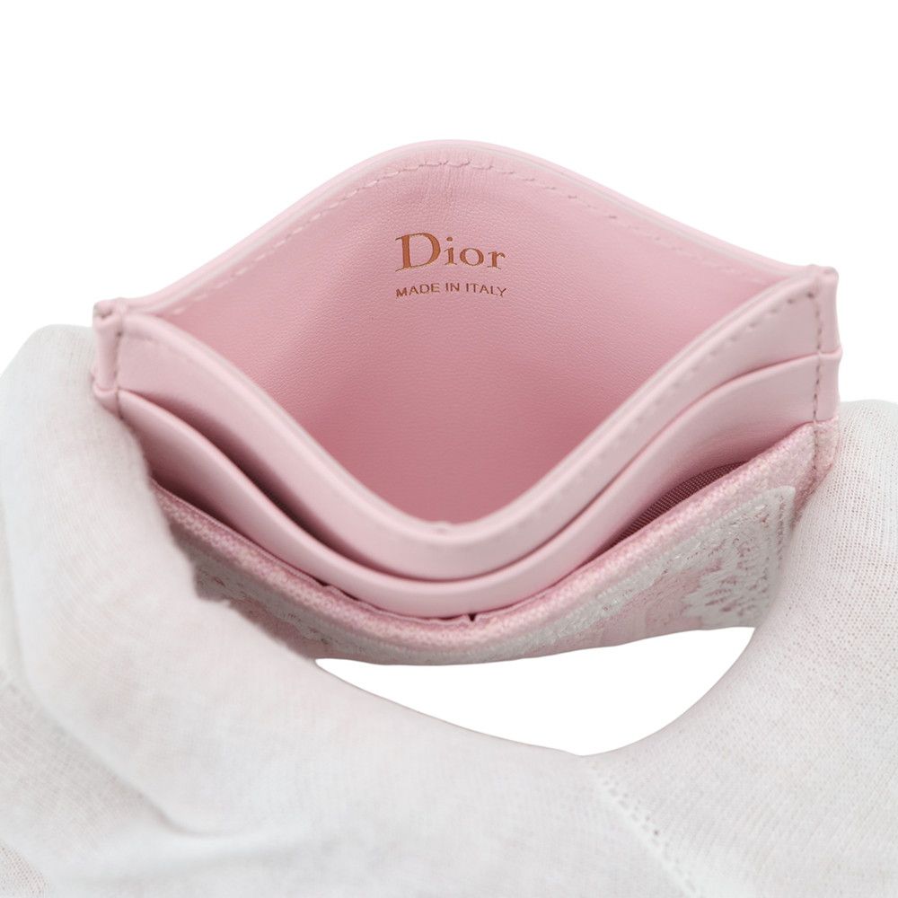 Dior Card Case Amour Oblique Jacquard Frisia Holder — view 4