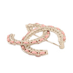 Chanel Brooch CC Logo Chain Motif Metal Leather — view 2