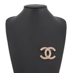 Chanel Brooch CC Logo Chain Motif Metal Leather — view 4