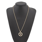 Chanel Necklace CC Logo Circle Faux Pearl — view 4