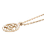 Chanel Necklace CC Logo Circle Faux Pearl — view 2