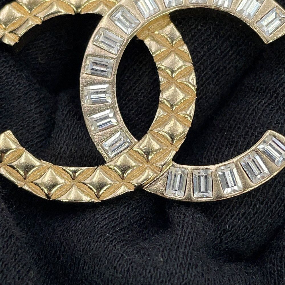 Chanel Necklace Quilted CC Logo Rhinestone — view 8