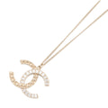 Chanel Necklace Quilted CC Logo Rhinestone