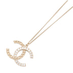 Chanel Necklace Quilted CC Logo Rhinestone