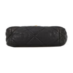 Chanel Chain Shoulder Bag 19 Flap CC Logo Shiny Lambskin Black — view 3