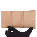 Chanel Trifold Wallet Quilted CC Logo Classic Small Flap Caviar Leather — view 4
