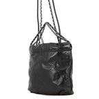 Chanel Handbag 22 Mini CC Logo Shiny Calf Leather 2-Way Black — view 2