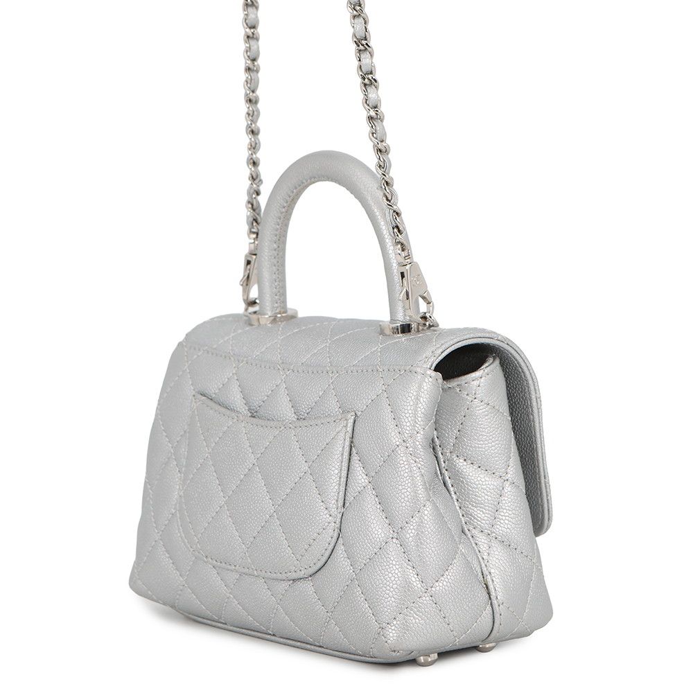 Chanel Handbag CC Logo Quilted Coco Handle Xxs Caviar Leather 2-Way — view 2