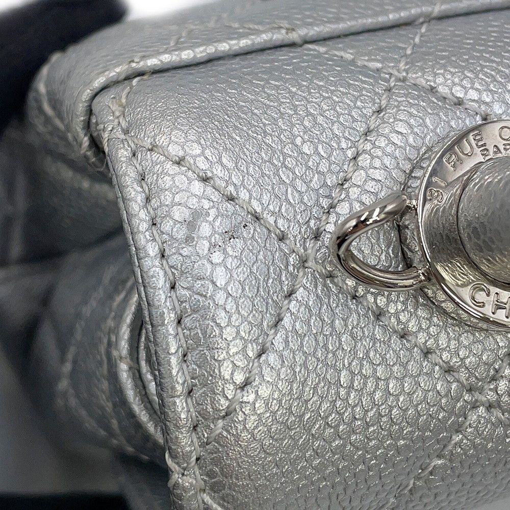 Chanel Handbag CC Logo Quilted Coco Handle Xxs Caviar Leather 2-Way — view 9