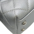 Chanel Handbag CC Logo Quilted Coco Handle Xxs Caviar Leather 2-Way — view 7