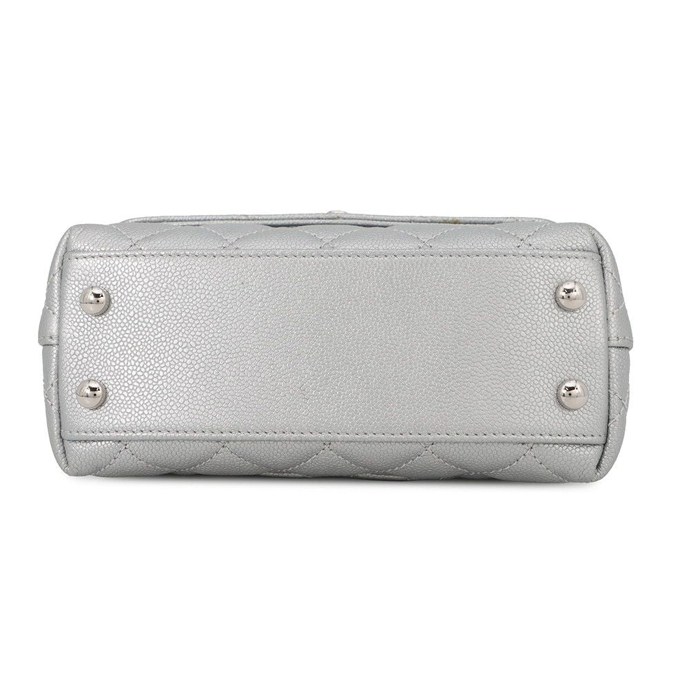 Chanel Handbag CC Logo Quilted Coco Handle Xxs Caviar Leather 2-Way — view 3