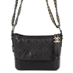 Chanel Chain Shoulder Bag Gabriel de Small Hobo Black